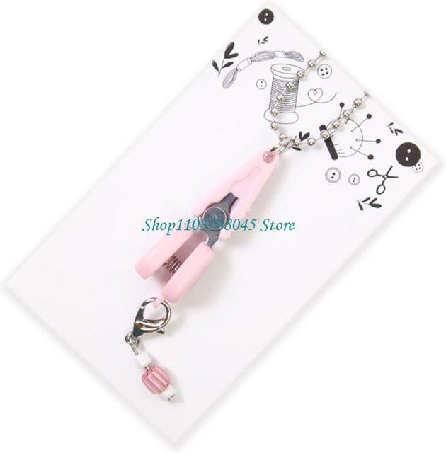 R53F Reisescheren-Set tragbare Bastelschere aus Kunststoff in Pink oder Grau - Bild 1