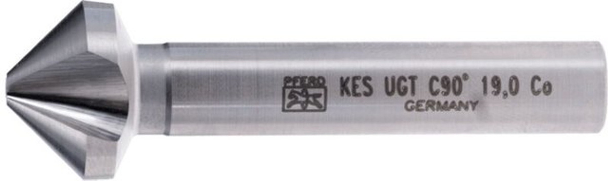 PFERD Kegel- und Entgratsenker HSSE Co5 90 Grad Ø 19 mm Schaft-Ø 10 mm DIN 335 C Silber - Bild 2