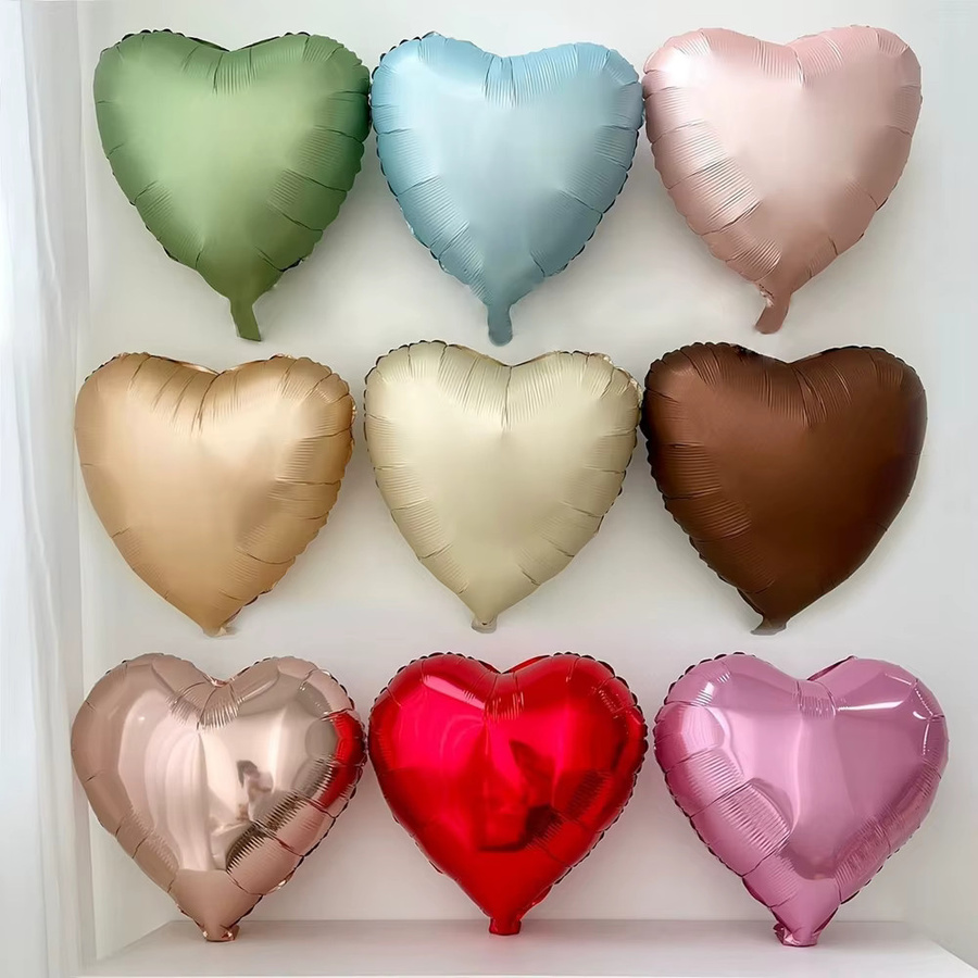 Tissy Herz Folienballons in Vintage Rosa und Grün für Geburtstag, Hochzeit oder Valentinstag, Durchmesser: 45,72 cm - Bild 2