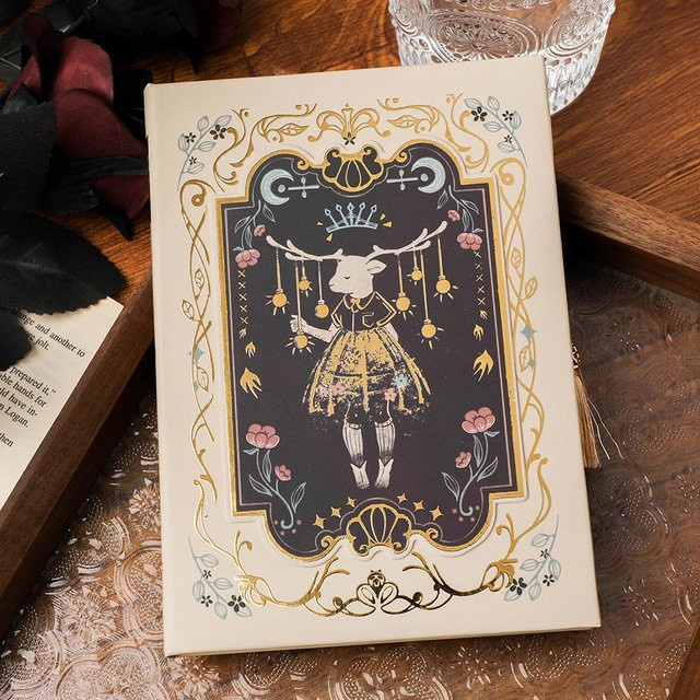 Retro-Notizbuch Gothic-Serie mit Hardcover und farbigen Illustrationen, leeres Tagebuch für Künstler in Multicolour - Bild 1