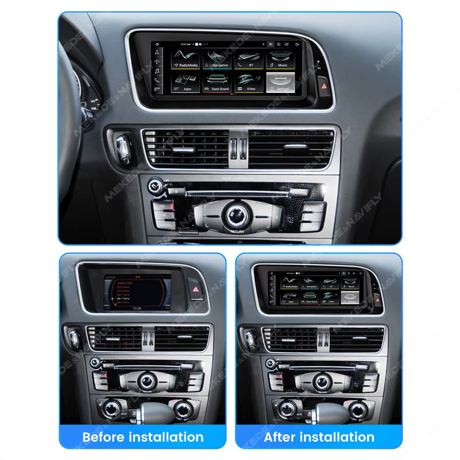 Navifly Autoradio mit Navigationssystem für Audi Q5 8R 2009-2017, 8,8 Zoll Mediaplayer in Schwarz mit CarPlay, Android Auto, Bluetooth und Wi-Fi - Bild 4