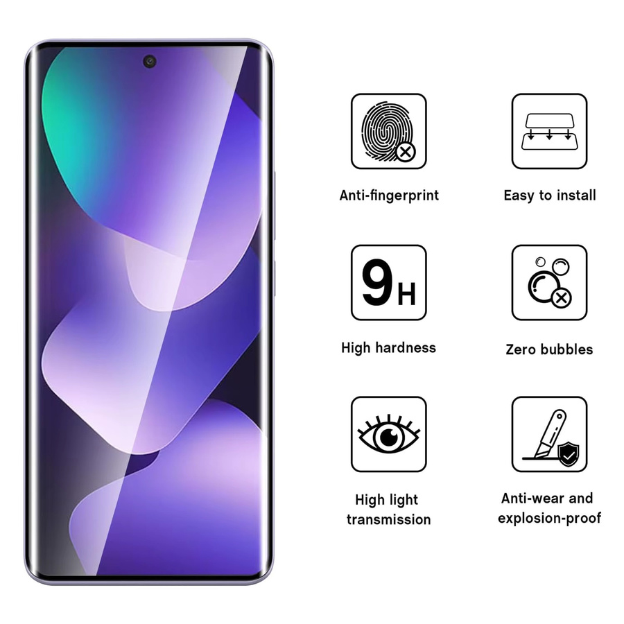 Xiaomi POCO M8 Displayschutz aus gehärtetem Glas, transparent - Bild 2