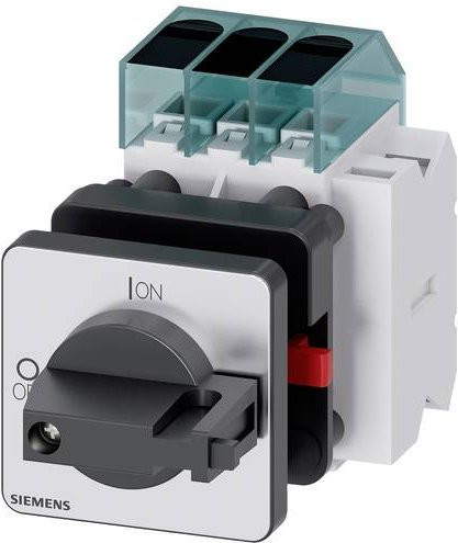 Siemens Lasttrennschalter Schwarz 3polig 63A 16mm² 1 Schließer 1 Öffner 690 V/AC 3LD34501TK11 - Bild 1