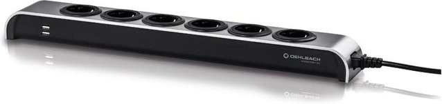 Oehlbach Powersocket 505 Steckdosenleiste in Schwarz mit USB-C Anschluss - Bild 1