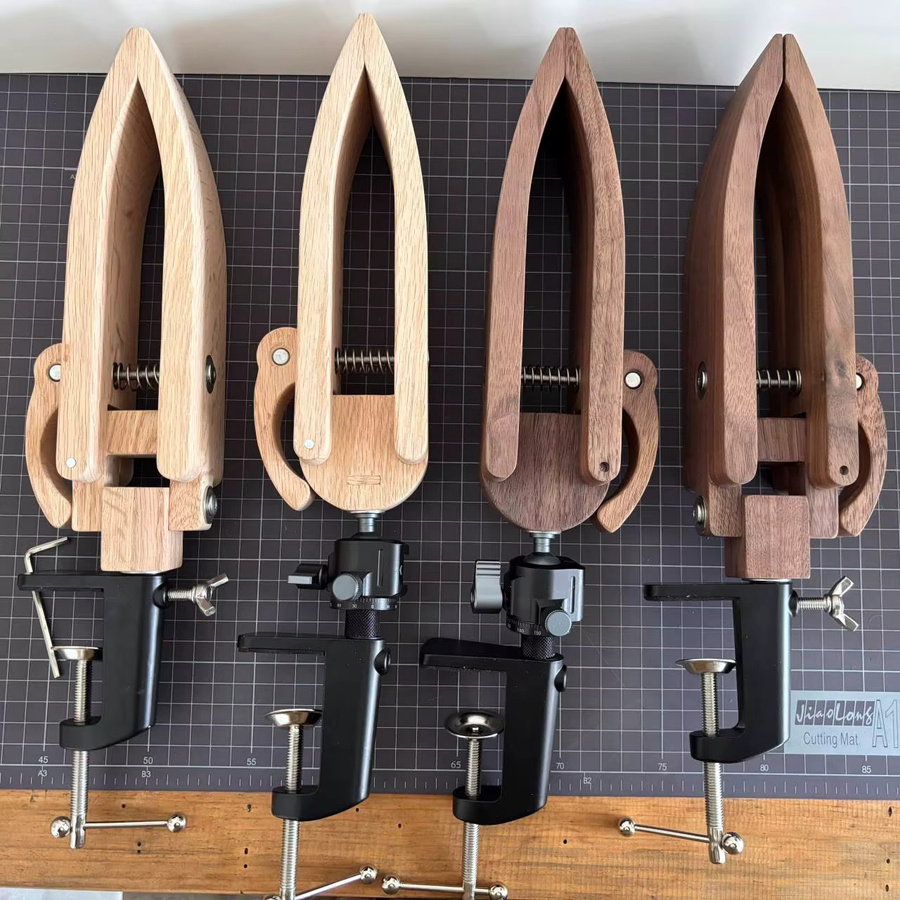 Tragbare Leder-Nähtechnik-Klemme aus Holz für Handwerk und Desktop-Arbeiten - Bild 3