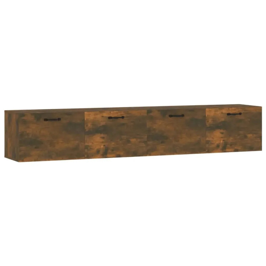 vidaXL Wandschränke 2er Set aus Holzwerkstoff in Räuchereiche, B/H/T: 100 x 36,5 x 35 cm - Bild 2