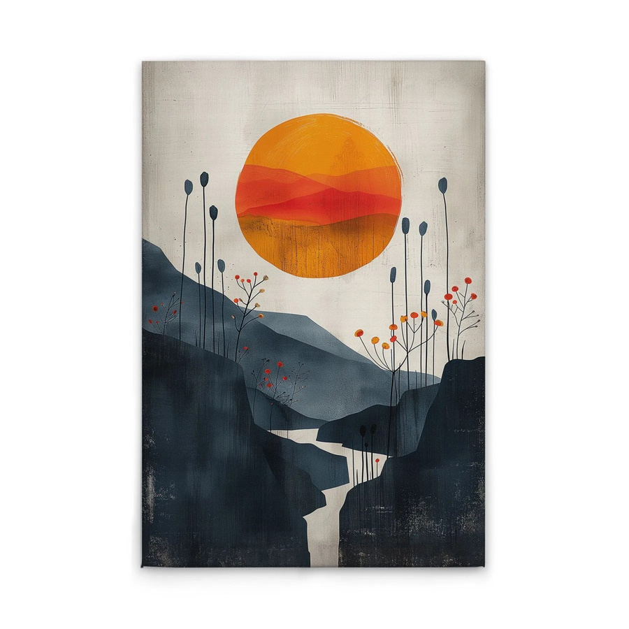 Tadessi Leinwandbild Sonnenuntergang M1-No.52164 in Orange, Blau und Multicolour, Querformat, B: 45 cm, H: 30 cm - Bild 2