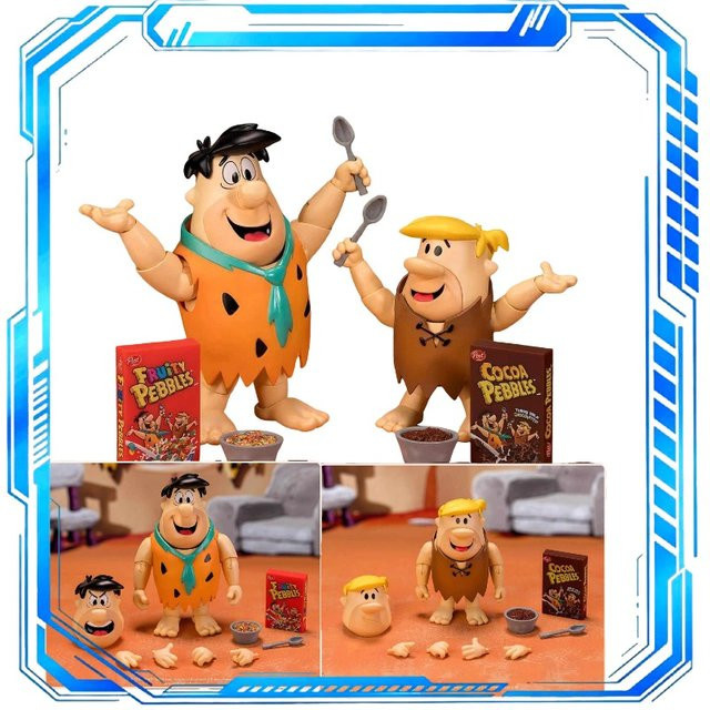 Jada Toys The Flintstones Barney Rubble Fred Flintstone, Actionfigur, 1/12 - Bild 1