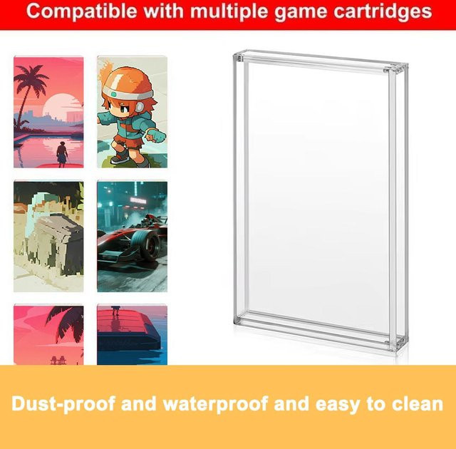 Transparente Acryl-Schutzhülle für Switch 2 Spielkarten als rutschfeste Aufbewahrungsbox und Display-Etui - Bild 1