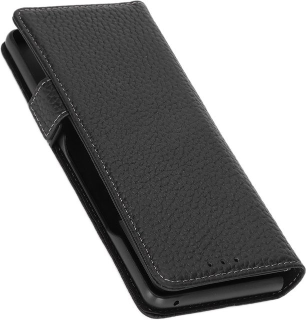 Samsung Lederhülle mit Kartenhalter und Ständer für Samsung Galaxy Z Fold 2 in Schwarz - Bild 1