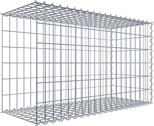 Gabiona Anbaukorb Typ 2 aus Stahl in Silbergrau, B/T/H: 60 x 40 x 100 cm - Bild 1