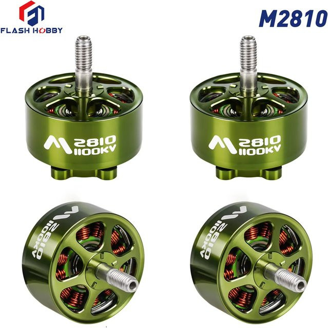 4 Stück FLASHHOBBY Mars M2810 2810 1100KV Bürstenlose Motoren in Grün für FPV Freestyle und Langstrecken-Drohnen 3-6S LiPo - Bild 1
