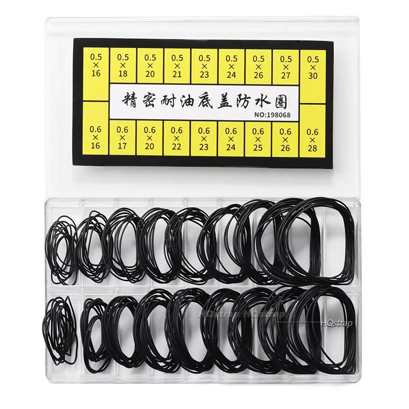 HQstrap Uhrengehäuse Gummi O-Ring, Schwarz, Unisex - Bild 3