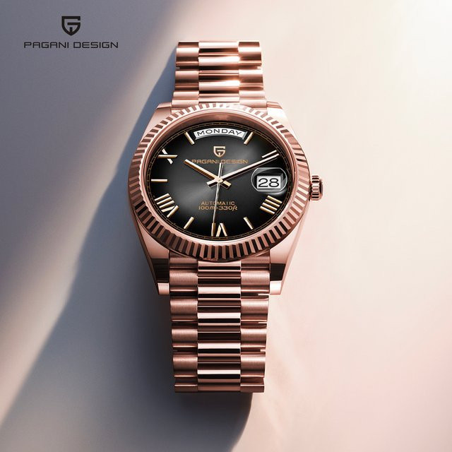 Pagani Design Armbanduhr, Automatik, Edelstahl, Roségold, Herren - Bild 1