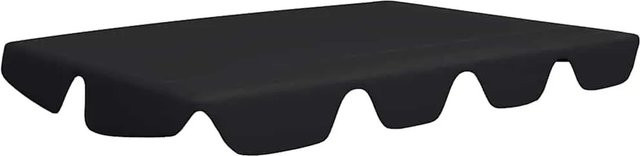 vidaXL Ersatzdach für Hollywoodschaukel aus Polyester in Schwarz B: 188 cm, T: 145 cm, H: 168 cm, B: 110 cm - Bild 1