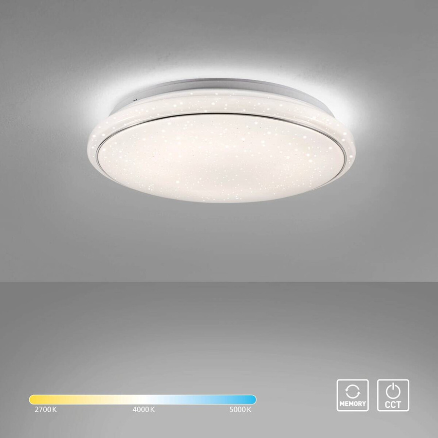 Just Light LED-Deckenleuchte Jupiter Weiß Rund aus Stahl und Kunststoff Ø: 44 cm, H: 10 cm - Bild 2