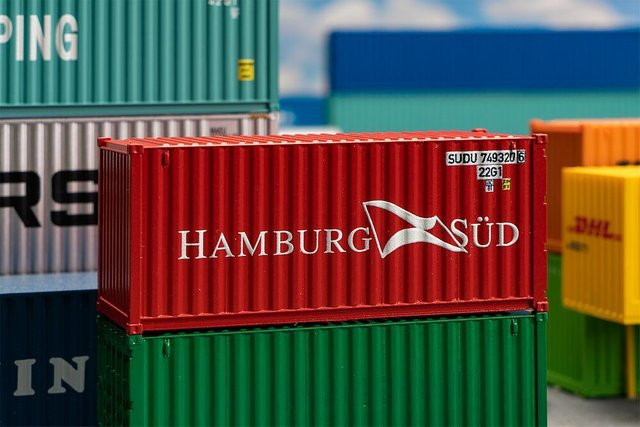 Faller Hamburg Süd Container, 1:87 (Spur H0), Rot - Bild 2