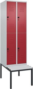 C+P Doppelstock-Spind Classic PLUS Sitzbank mit 2 Abteilen und Sicherheits-Drehriegel, B/T/H: 212,0 x 60,0 x 81,5 cm - Bild 1