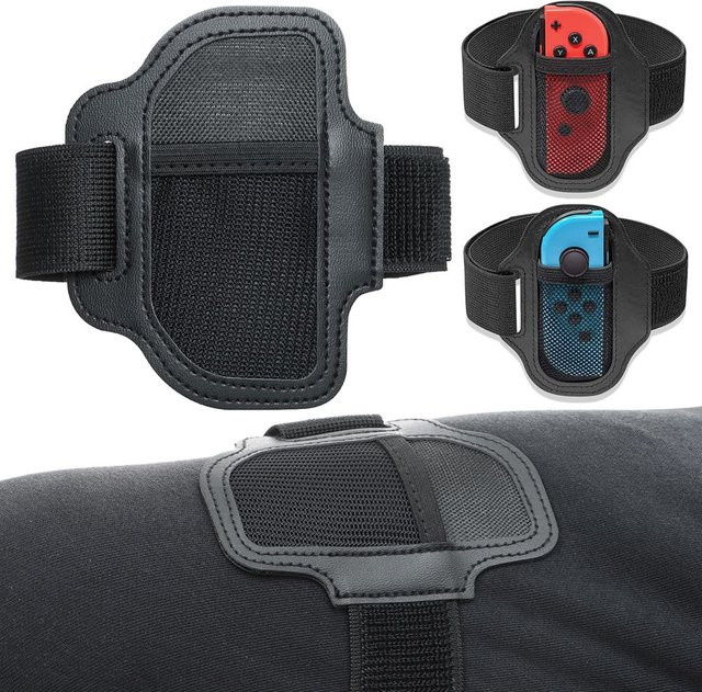 2 Stück atmungsaktive und verstellbare Beinriemen für Game-Controller in Schwarz als elastisches Band für Sport und Abenteuer-Zubehör - Bild 1