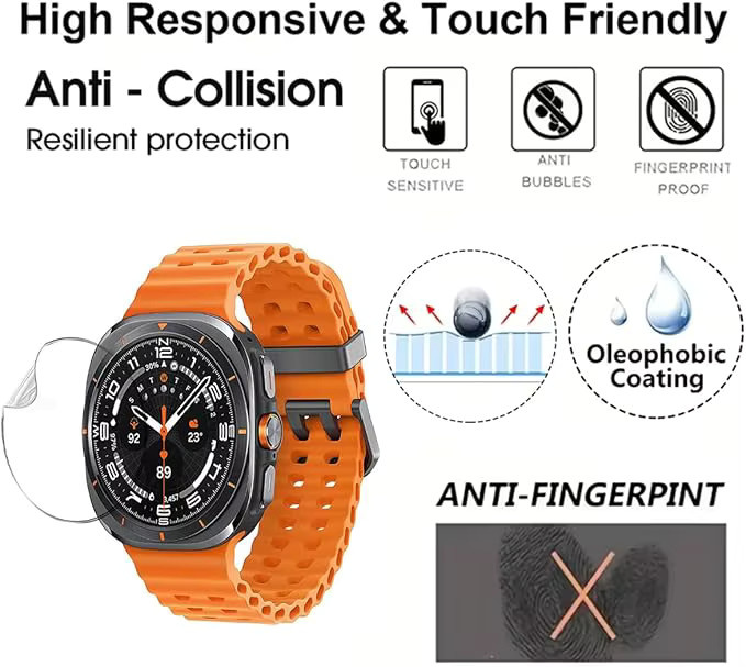 3-5 Stück Hydrogel-Displayschutzfolie für Samsung Galaxy Watch 6 Classic, Galaxy Watch 7 Ultra - Bild 4