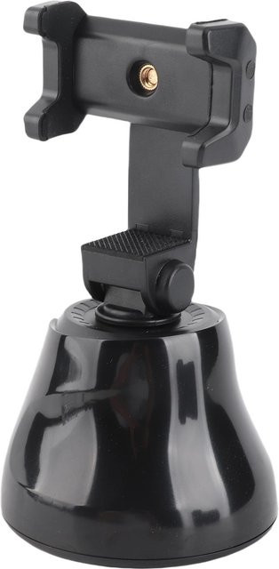 DIYelecs Smart Selfie-Stick mit 360 Grad Rotation, horizontaler Objekterkennung und Gesichtserkennung, Telefonhalterung mit 1/4 Zoll Gewinde, schwarz - Bild 1