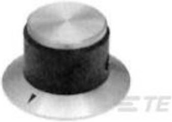 TE Connectivity Drehknopf 7-1437622-6 aus Aluminium in Schwarz mit Durchmesser: 12,7 mm - Bild 1
