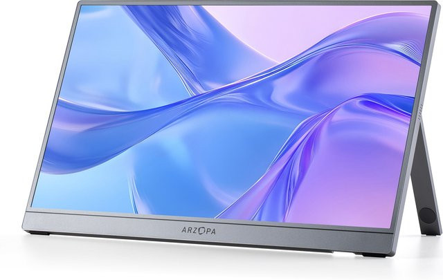ARZOPA 15,6 Zoll Tragbarer Mini-Gaming-Monitor A1, Full HD IPS Display, Grau - Bild 1