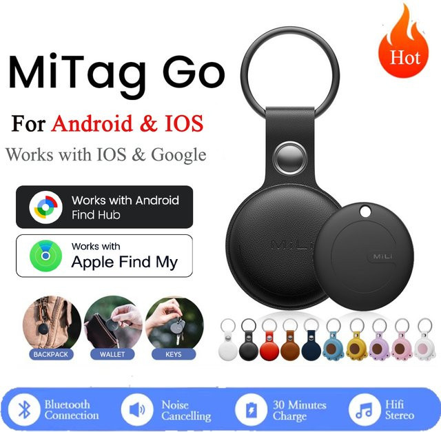 MiLi MiTag Smart Tag GPS-Tracker Bluetooth Anti-Verlust-Gerät für iOS und Google Find My Device App in Schwarz oder Weiß - Bild 1