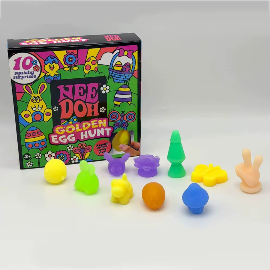 Needoh Goldenes Ei Oster-Überraschungsbox, Fidget Toy Squishy - Bild 2