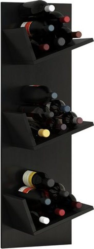 VCM Weinregal Vinosi aus Holzwerkstoff in Schwarz, B/H/T: 25,6 x 106,5 x 33 cm - Bild 2