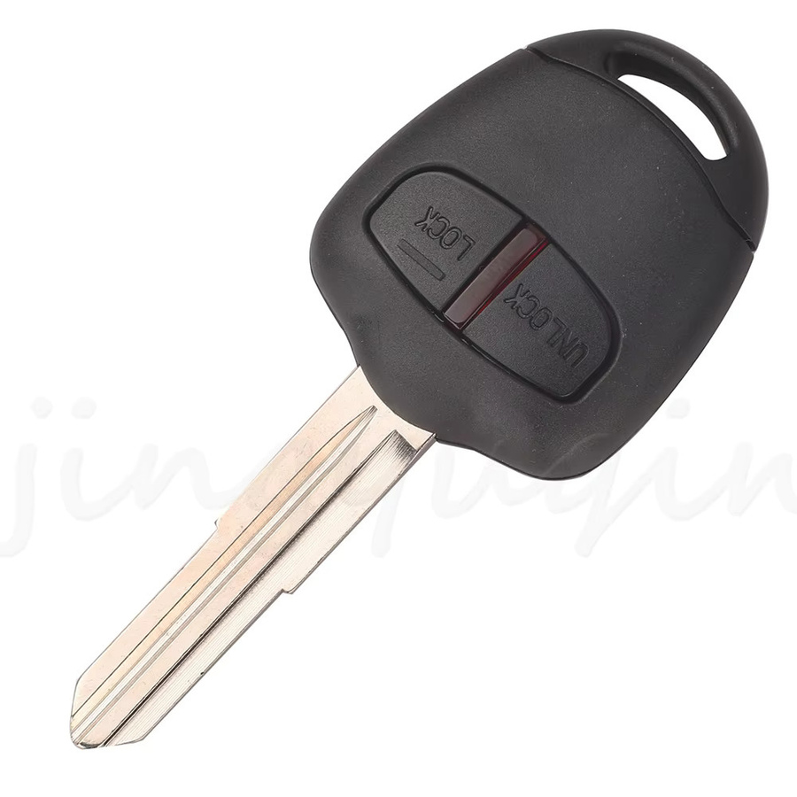 Jingyuqin Fernbedienungsschlüssel 433 MHz mit ID46-Chip für Mitsubishi Lancer 2008–2013 und Outlander 2008–2012, 2/3-Tasten, Schwarz, MIT8 MIT11 Blade - Bild 2
