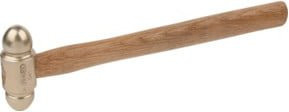 KS Tools BRONZEplus Schlosserhammer aus Aluminium-Bronze in Braun mit Holzgriff, 150 g - Bild 1
