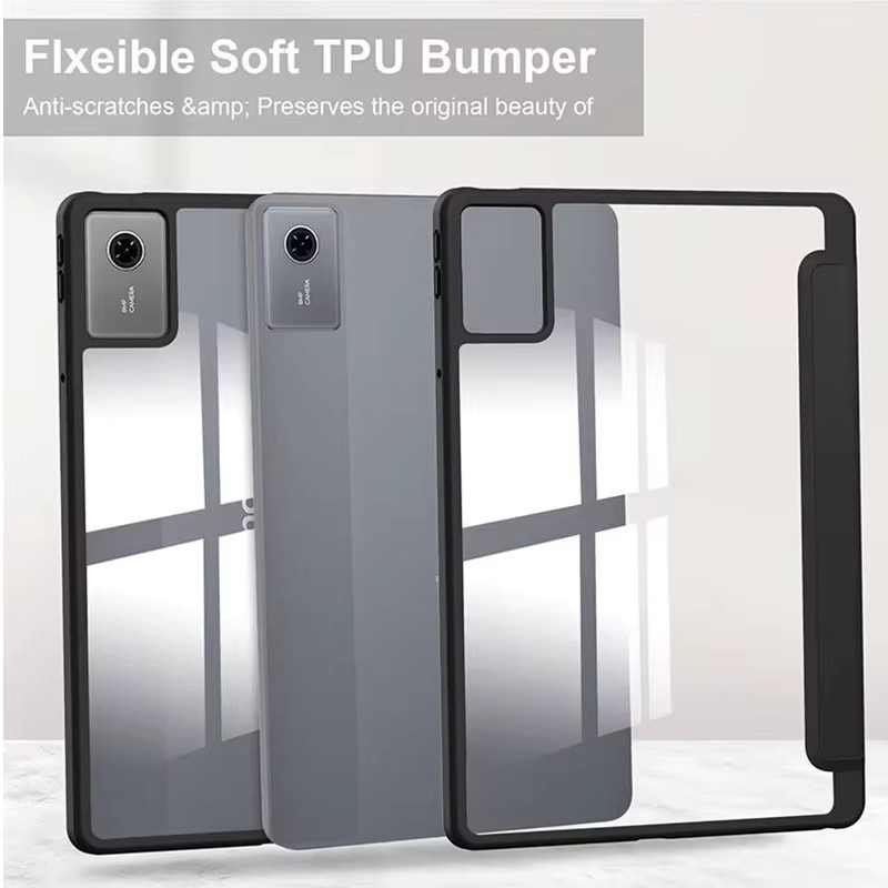 HD Acryl Smart Case für Lenovo Tab M11 Xiaoxin Pad 11 2025 TB335FC und Idea Tab TB336 mit Stifthalter und Rückseitenabdeckung in Transparent, Blau oder Schwarz - Bild 2