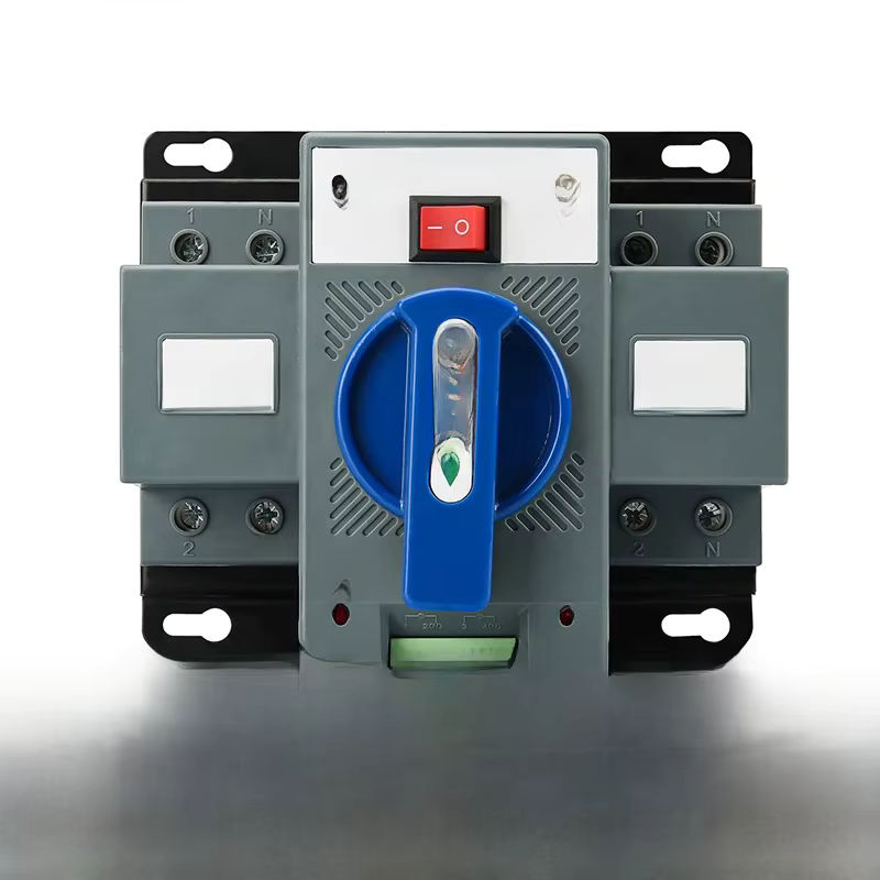 ATS Automatischer Transferschalter 2P 63A 220V 110V Manueller Umschalter für zwei Stromquellen in Grau - Bild 7