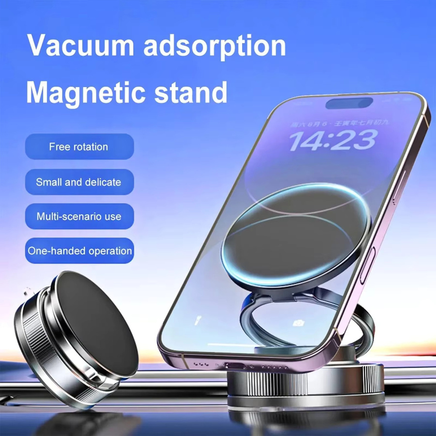 Tutew Elektrischer Vakuum Magnetischer Telefonhalter in Schwarz mit 360 Grad Rotation und faltbarer Autohalterung für Live-Streaming - Bild 2