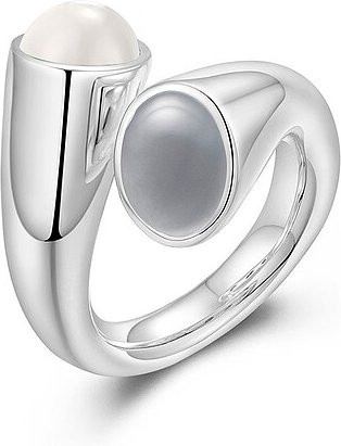 Quinn Damen-Ring, 925 Silber, Mondstein - Bild 1