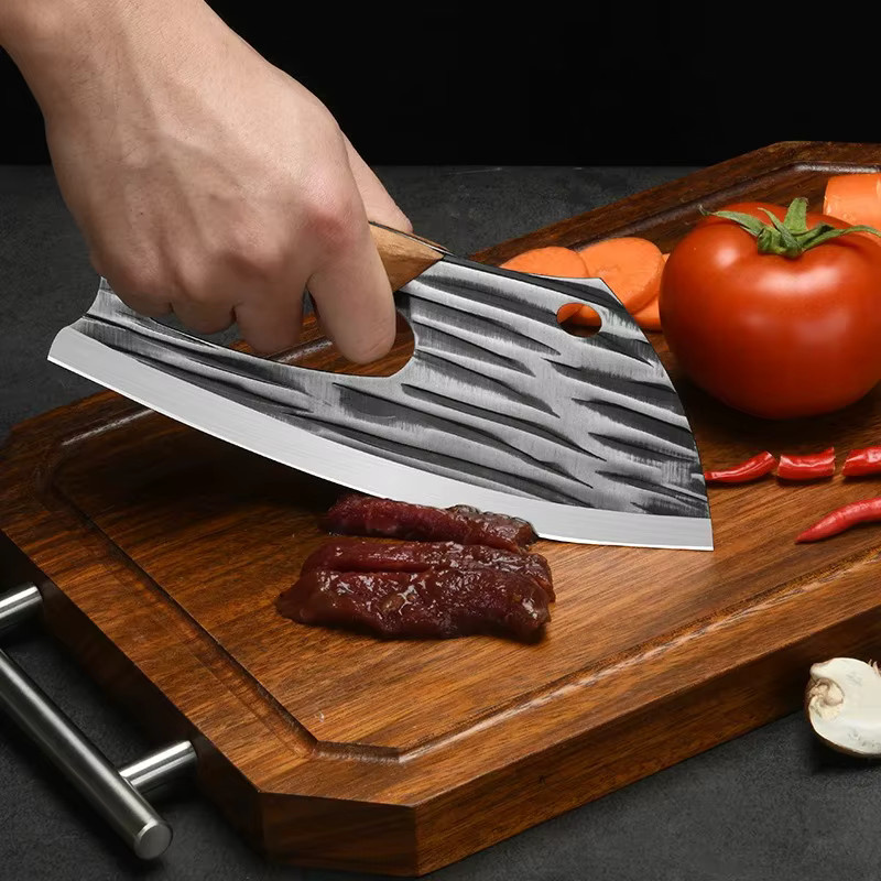Seiko Forged Damen-Kochmesser mit ergonomischem Holzgriff zum präzisen Schneiden von Gemüse und Fleisch - Bild 3