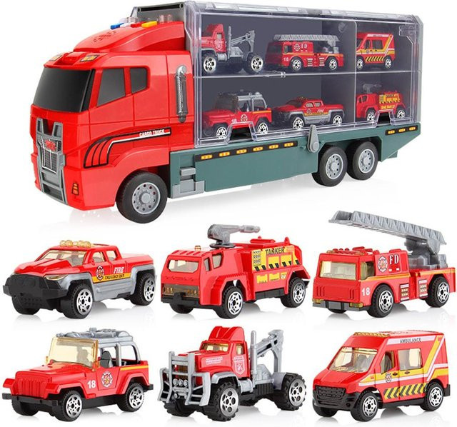 Linyi toy car Ingenieurfahrzeuge, Spielzeug Auto Modell, 6-teiliges Set, ab 3 Jahre - Bild 1