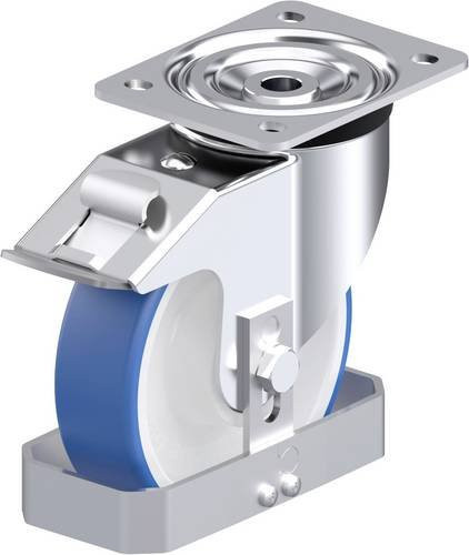 Blickle L-POTHS 160XK-FI-FS Stahlblech-Lenkrolle in Blau mit 160 mm Rad-Durchmesser und 400 kg Tragfähigkeit - Bild 1