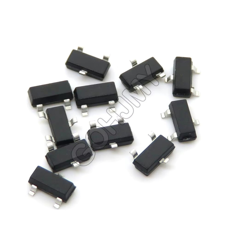 50 Stück GOHJMY MOSFET Transistoren SOT-23 in Schwarz (AO3407 AO3400 AO3401 AO3402 AO3404 AO3406 AO3413 AO3415 AO3415A AO3416) - Bild 1