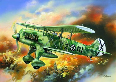 ICM Heinkel He 51 B1 Spanish Airforce, Modellfahrzeug, 1:72 - Bild 1
