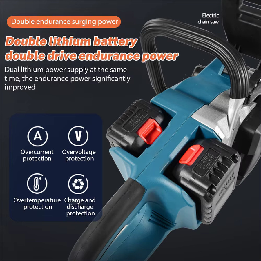 Bürstenlose 18-Zoll-Elektrokettensäge von Makita für LXT Akkus, Blau, 3000W kabelloses Gartenwerkzeug - Bild 5