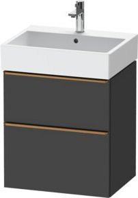 Duravit Waschtischunterschrank D-Neo Wandmontage, Grau Matt, B/T/H: 62,5 x 44,2 x 58,4 cm - Bild 1