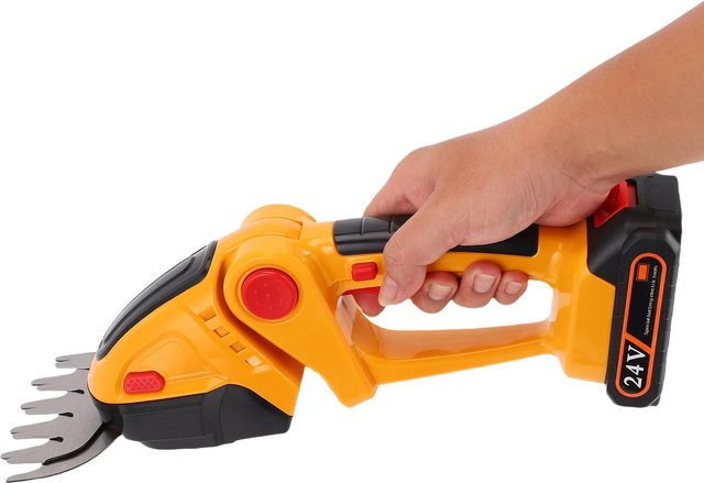 Aimo Akku-Gartenset mit Heckenschere, Rasentrimmer und Handschere in Orange, 21V Lithium-Ionen-Akku-betrieben inklusive 2 Ersatzakkus - Bild 1