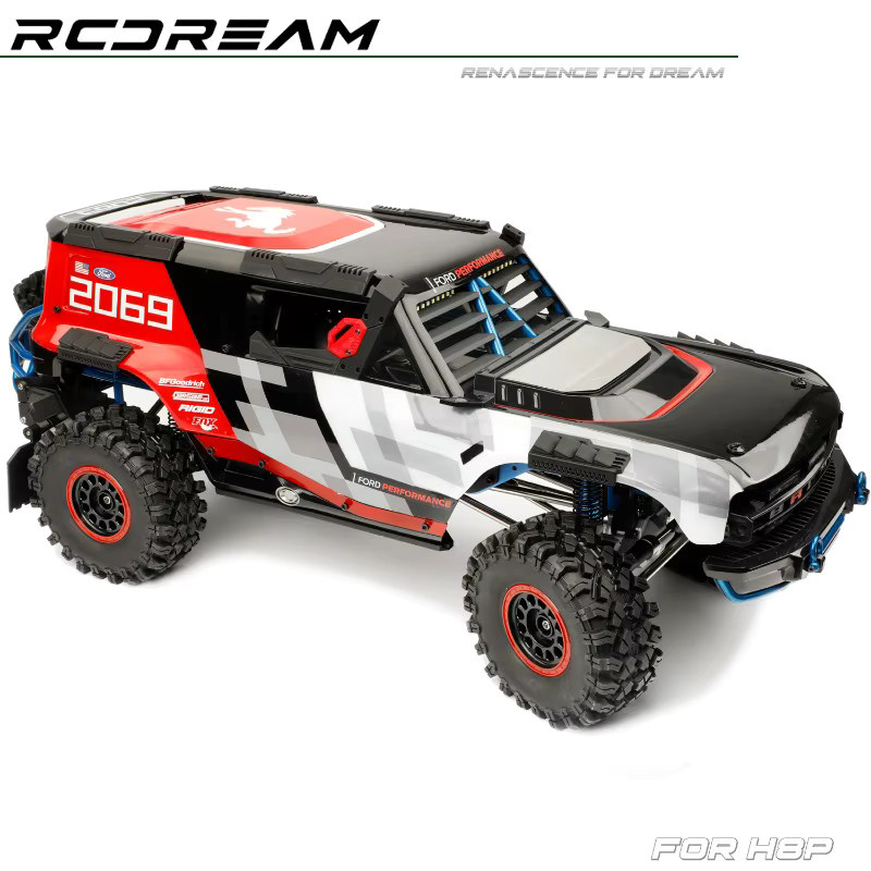 MJX H8P 1/8 RC Car Body Armor Grille, Front Guard Side Fender Radabdeckungen, Crawler Off-Road Shell Schutzteile Dekorationen - Bild 2