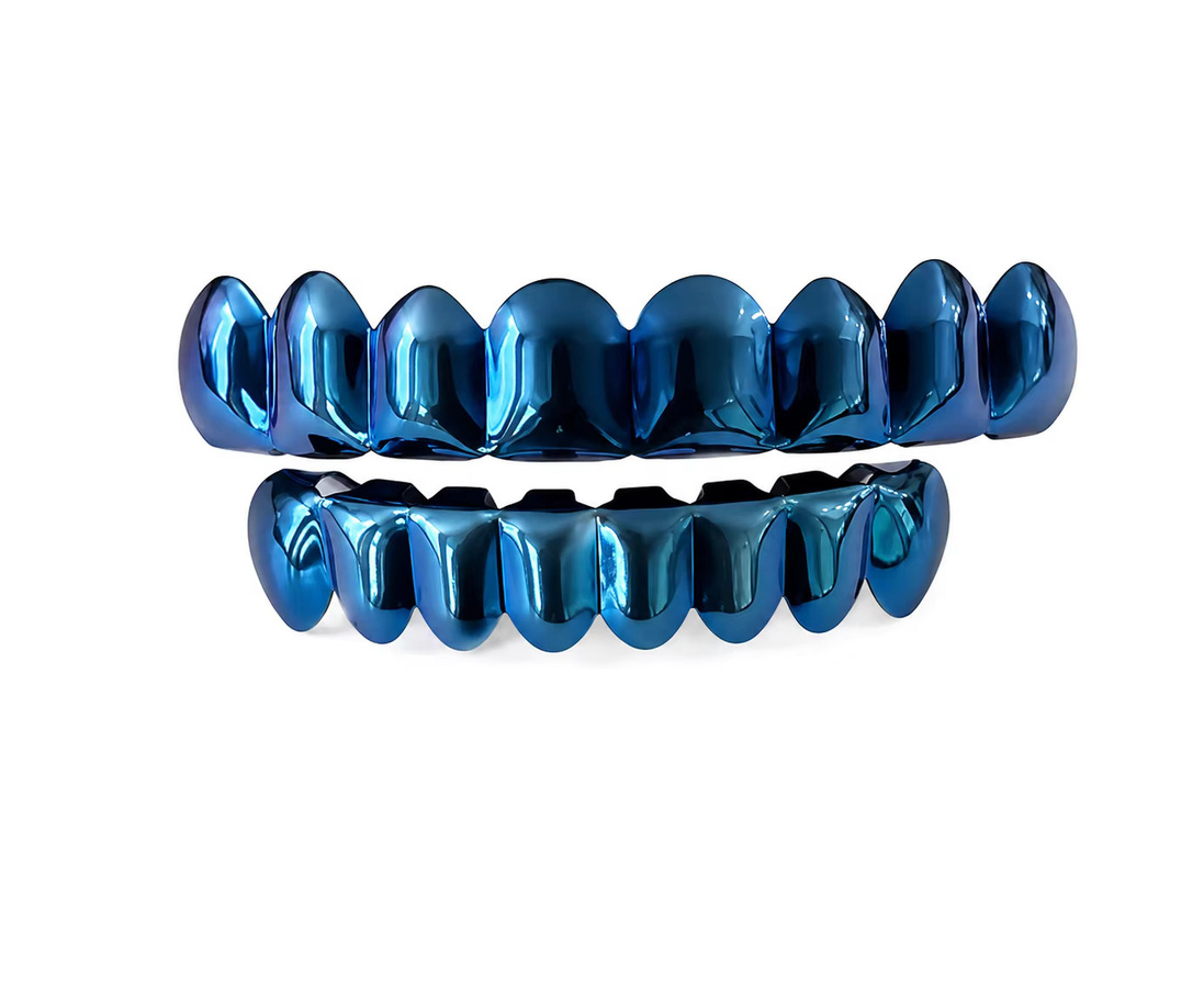 JINAO Grillz-Set, Dunkelblau, Bronze, Unisex - Bild 3