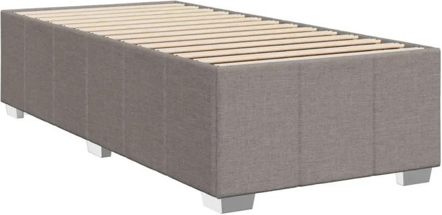 vidaXL Bettgestell ohne Matratze in Taupe und Grau aus Stoff und Holzwerkstoff, Breite: 90 cm, Tiefe: 200 cm - Bild 1