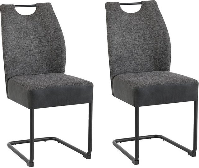 byLIVING Esszimmerstuhl PETER 2er-Set Schwinger Anthrazit Schwarz B/H/T: 45 x 54 x 94 cm - Bild 1