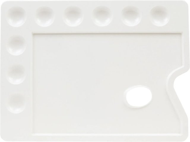 Daler Rowney Künstler Mischpalette aus weißem Kunststoff, Breite: 30 cm, Tiefe: 22 cm - Bild 1