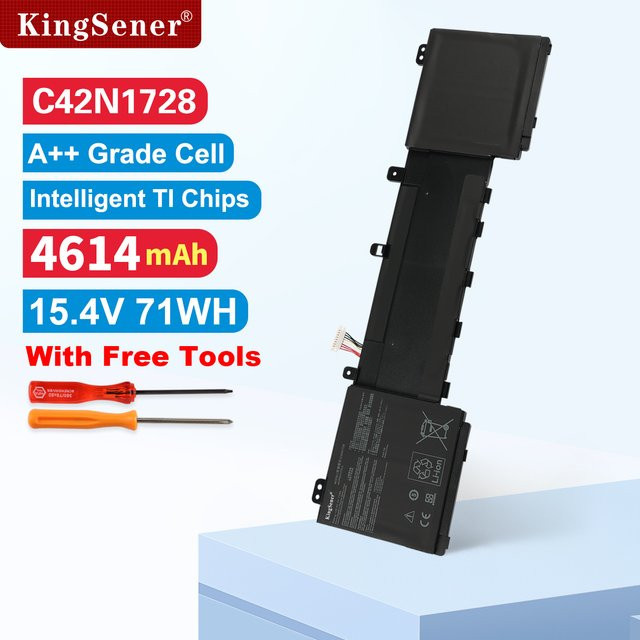 KingSener C42N1728 Laptop-Akku für ASUS Zenbook Pro 15 UX550GE UX550GEX UX550GD UX550GDX UX580G UX580GD UX580GDX UX580GE, Farbe: Schwarz, 71 Wh - Bild 1